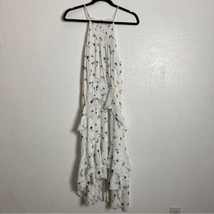 Joie Lamberta Floral Ruffle Dress Porcelain NWT 10
